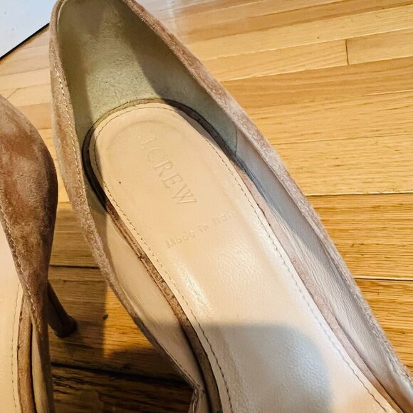 J.Crew Dulci Suede Kitten Heels in Kraft Brown Tan Neutral Taupe Pumps Size 8.5 - Picture 15 of 16